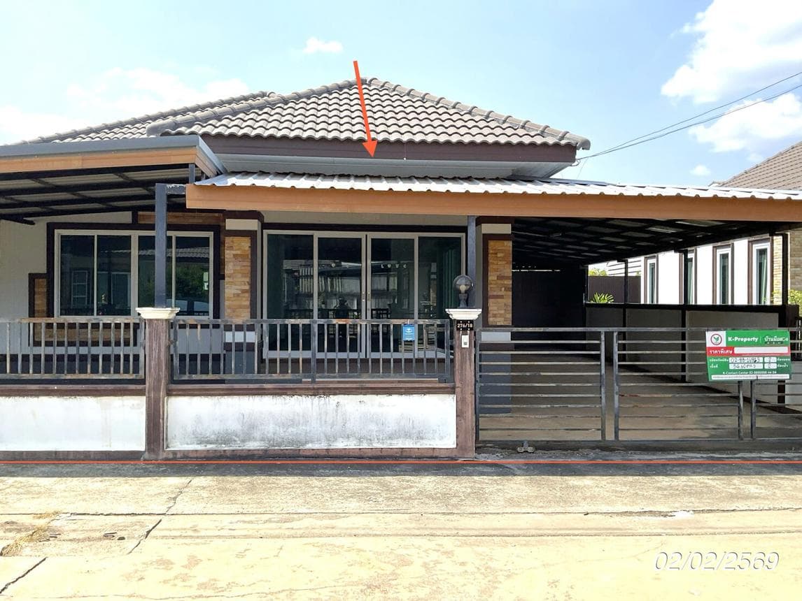 บ้านเดี่ยว 2 ห้องนอน โครงการวรรณรัตน์ พื้นที่กว้าง 54.6 ตร.ว. ทำเลท่าตูม ศรีมหาโพธิ ปราจีนบุรี ใกล้นิคม 304