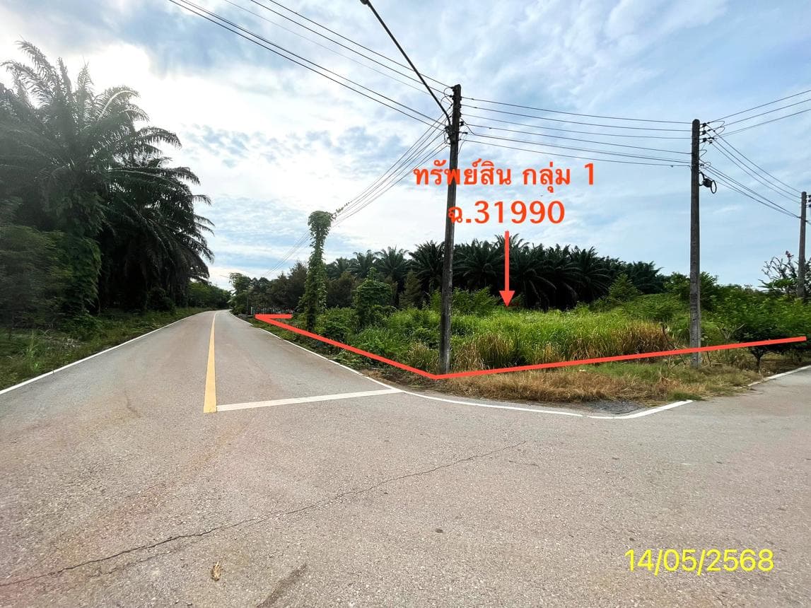 ขายที่ดินว่างเปล่า ทุ่งยาว ปะเหลียน ตรัง พื้นที่ 64.2 ตร.ว. ทำเลสวยเหมาะสร้างบ้านหรือลงทุน
