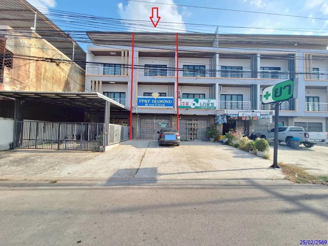 ขายอาคารพาณิชย์ โคกหล่อ เมืองตรัง ตรัง พื้นที่ 39.2 ตร.ว. พื้นที่ใช้สอย 270.02 ตร.ม. 4 ห้องนอน 3 ห้องน้ำ