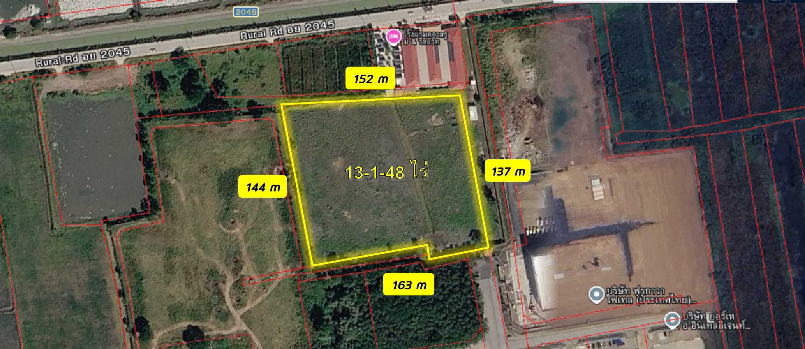 ขาย ที่ดิน 13-1-48 ไร่ สีม่วง ใกล้นิคมโรจนะ อยุธยา