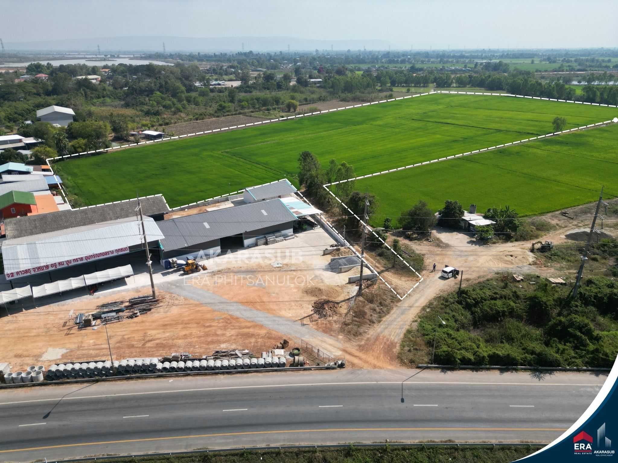 ที่ดิน 35 ไร่ 3 งาน 20 ตร.ว ติดถนนเลี่ยงเมืองพิษณุโลก (ตรงข้ามมหาวิทยาลัยพิษณุโลก)
