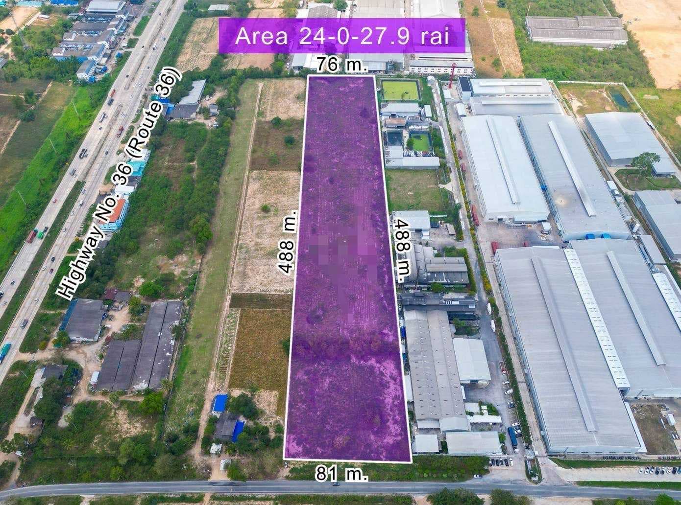 ที่ดินอุตสาหกรรม ผังสีม่วงลายจุดขาว – นิคมพัฒนา ระยอง