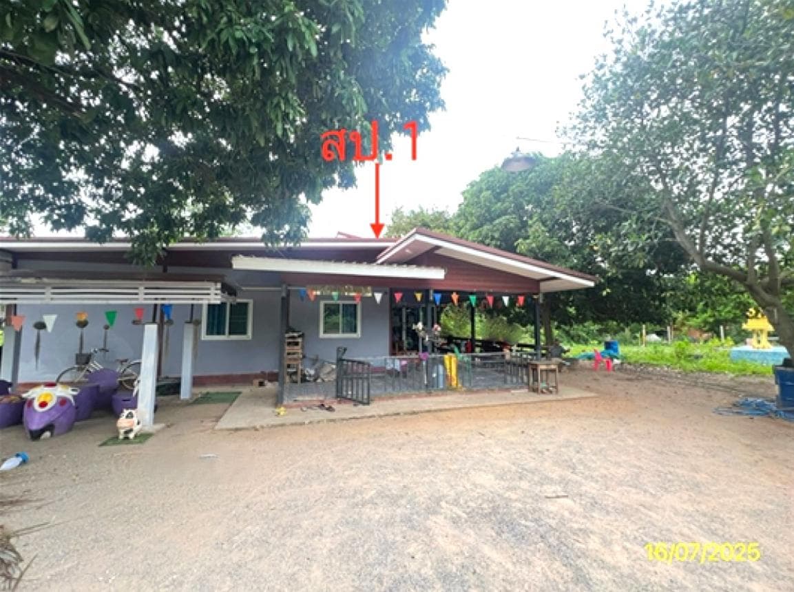 บ้านเดี่ยว หนองตากยา ท่าม่วง กาญจนบุรี 3 ห้องนอน พื้นที่กว้าง 234 ตร.ม. บรรยากาศดี พักผ่อนได้เต็มที่