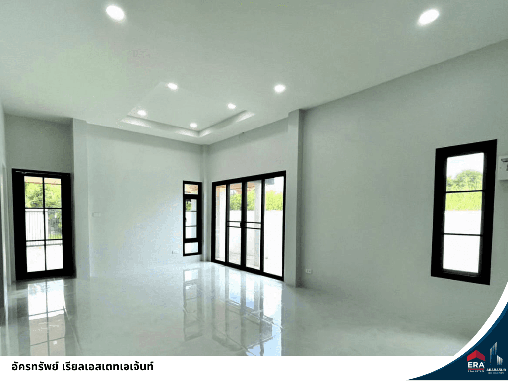 บ้านเดี่ยวสร้างใหม่ Smart Homeทั้งหลัง 70ตร.ว ใกล้แยกไทยแอโรว์ 3 ห้องนอน 2 ห้องน้ำ ราคาเพียง2.3 ลบ.