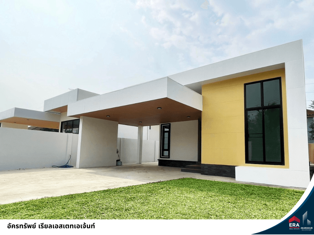 บ้านเดี่ยวสร้างใหม่ Smart Homeทั้งหลัง 70ตร.ว ใกล้แยกไทยแอโรว์ 3 ห้องนอน 2 ห้องน้ำ ราคาเพียง2.3 ลบ.