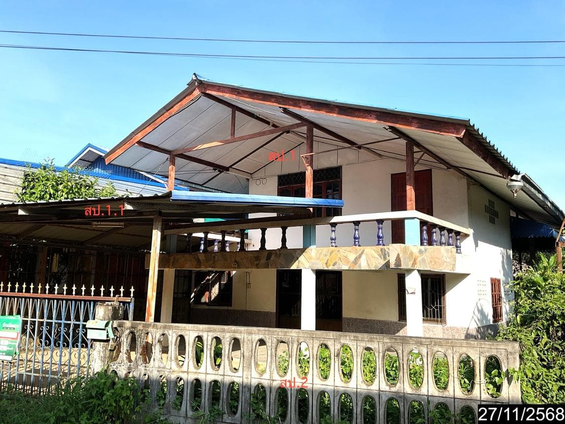 บ้านเดี่ยว กุดป่อง เมืองเลย เลย พื้นที่ 44 ตร.ว. พื้นที่ใช้สอย 189.5 ตร.ม. 3 ห้องนอน 2 ห้องน้ำ