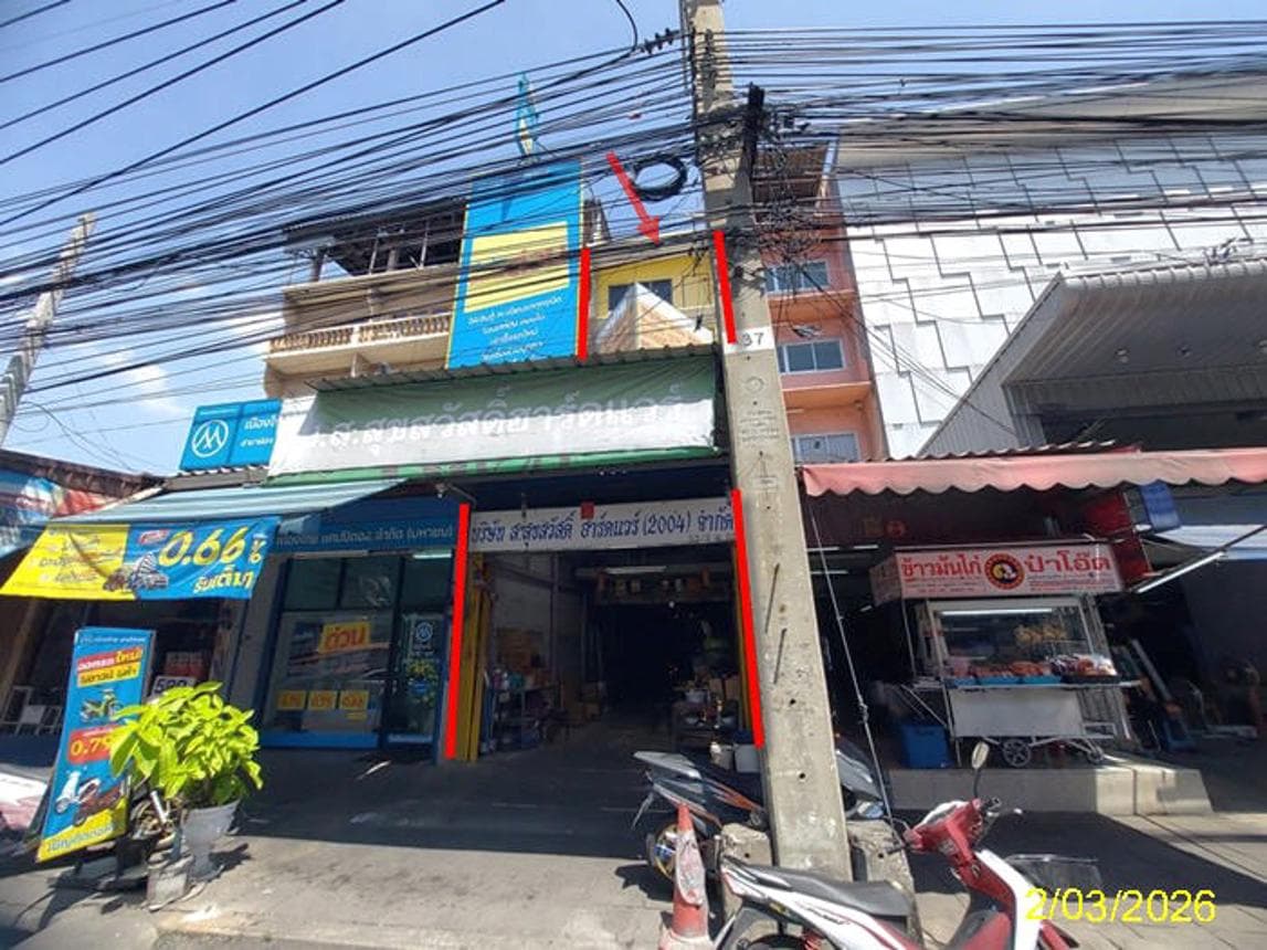 อาคารพาณิชย์ บางครุ พระประแดง สมุทรปราการ 2 ห้องนอน 2 ห้องน้ำ พื้นที่ 252 ตร.ม. บนที่ดิน 14 ตร.ว. ทำเลดีติดถนนใหญ่ เหมาะสำหรับค้าขายและประกอบธุรกิจ ราคา 5.64 ล้าน