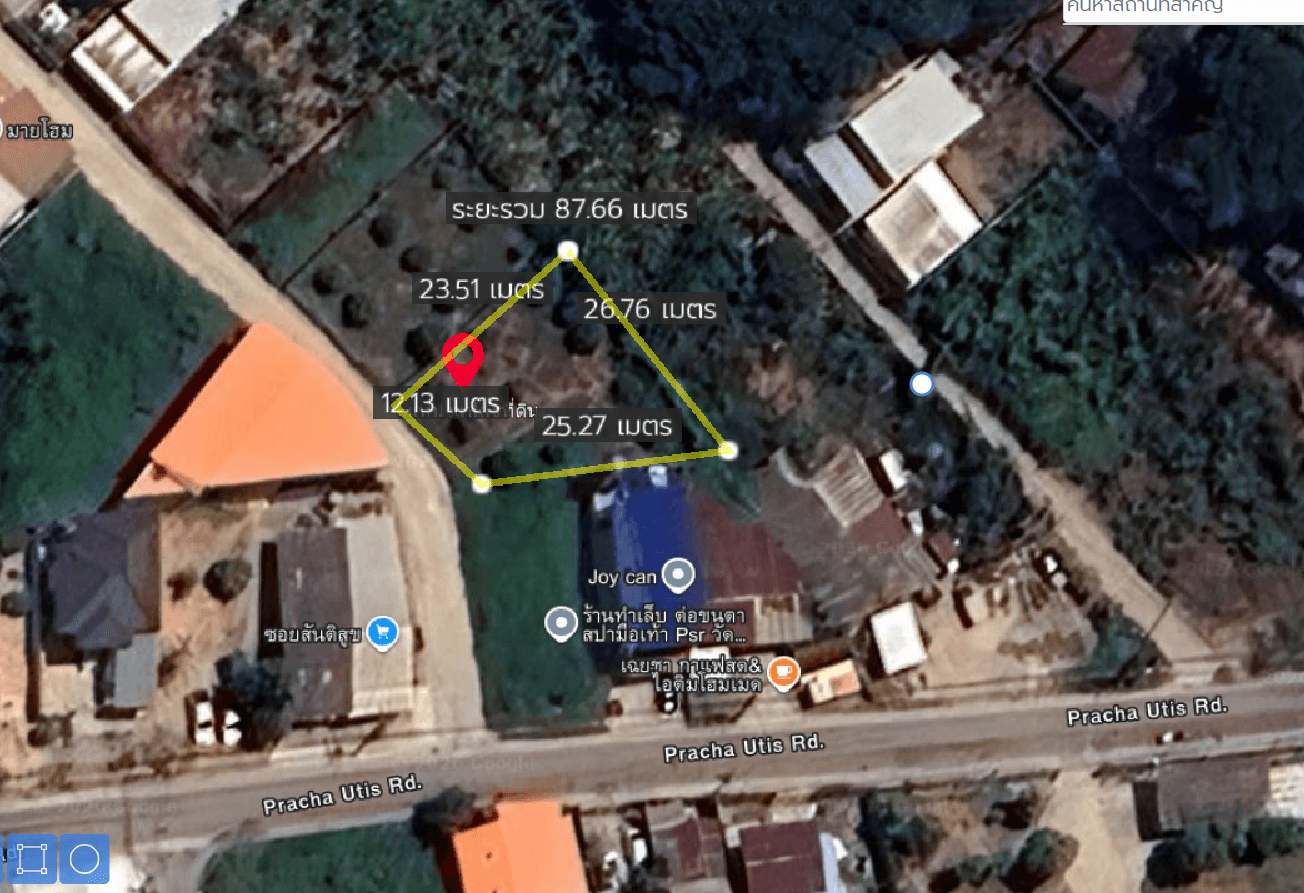 ที่ดินในเมืองพิษณุโลก 108 ตร.วา บนถนนประชาอุทิศ เชื่อมต่อได้หลายเส้นทาง เหมาะอยู่อาศัยและโฮมออฟฟิศ