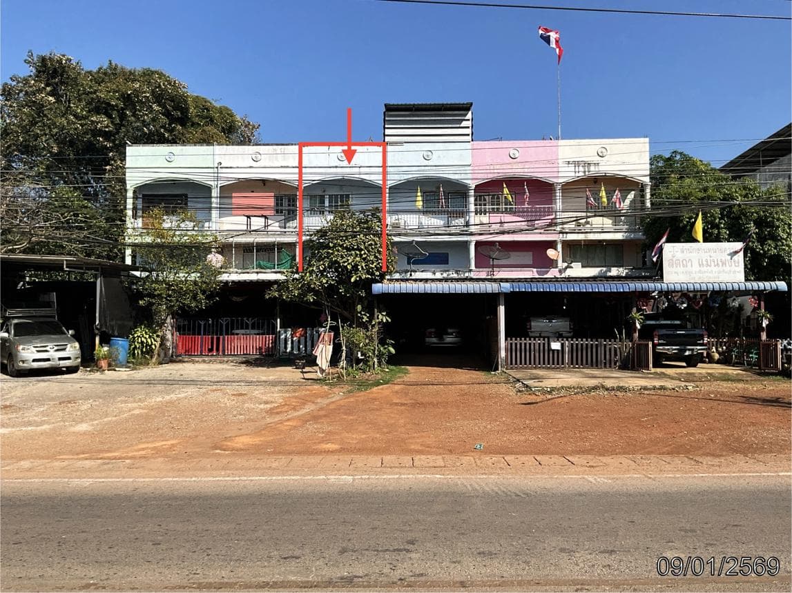 อาคารพาณิชย์ 3 ห้องนอน พื้นที่ 160 ตร.ม. ทำเลศักยภาพ ท่าตูม ศรีมหาโพธิ ปราจีนบุรี