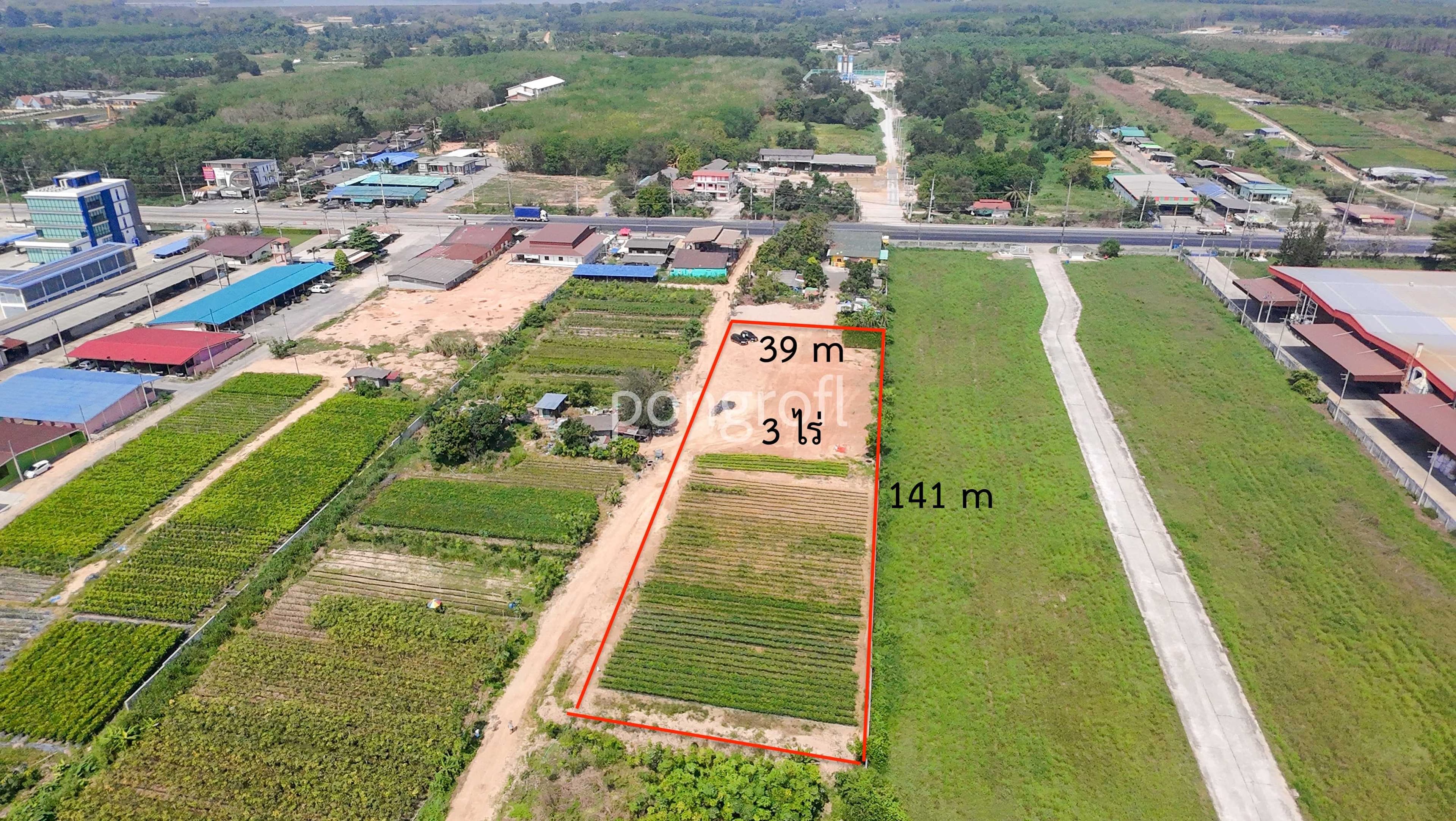 ที่ดินสวย 3 ไร่ ปลวกแดง-ระยอง ทำเลทอง EEC เดินถึงถนนสายหลัก 3191 เพียง 50 เมตร