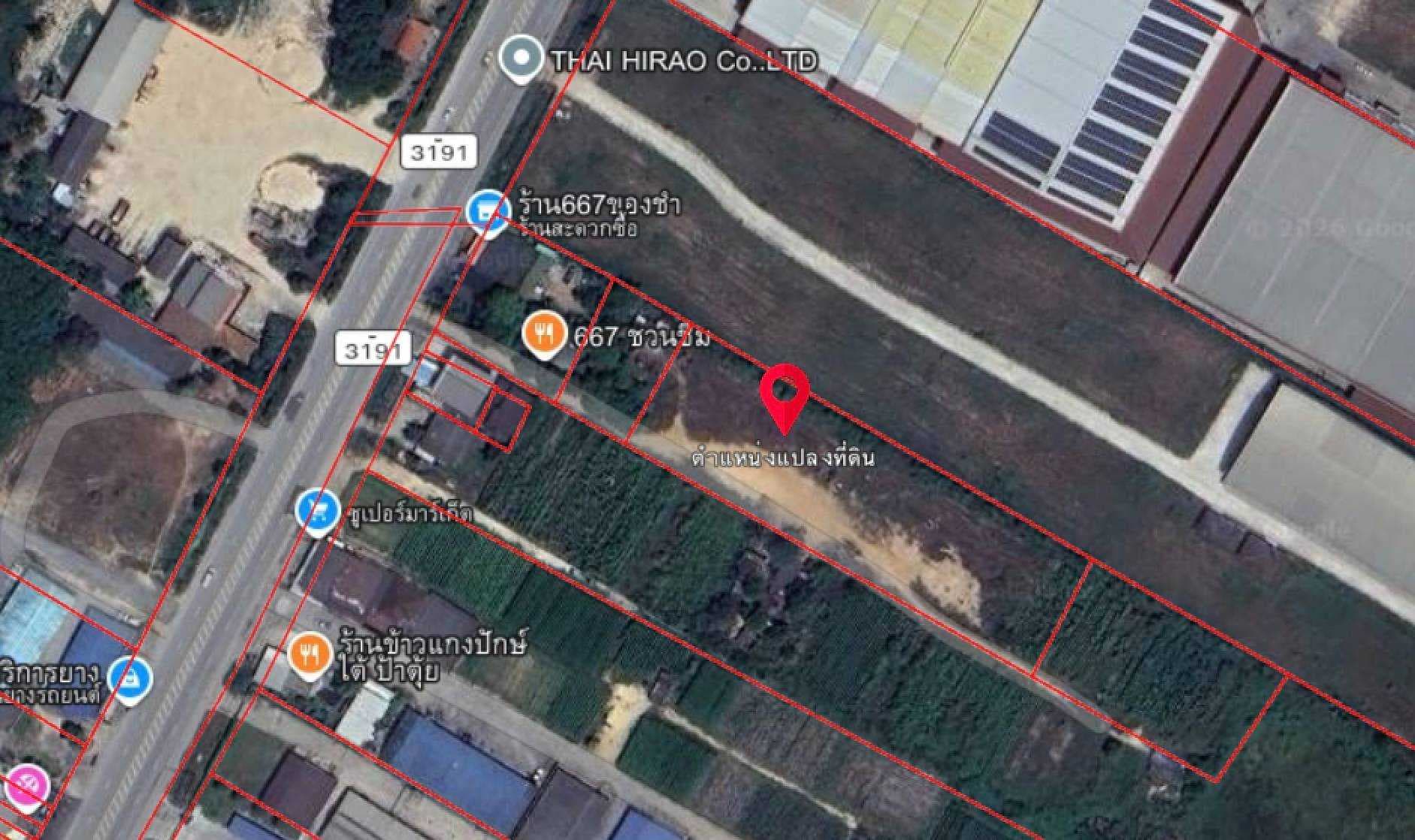 ที่ดินสวย 3 ไร่ ปลวกแดง-ระยอง ทำเลทอง EEC เดินถึงถนนสายหลัก 3191 เพียง 50 เมตร
