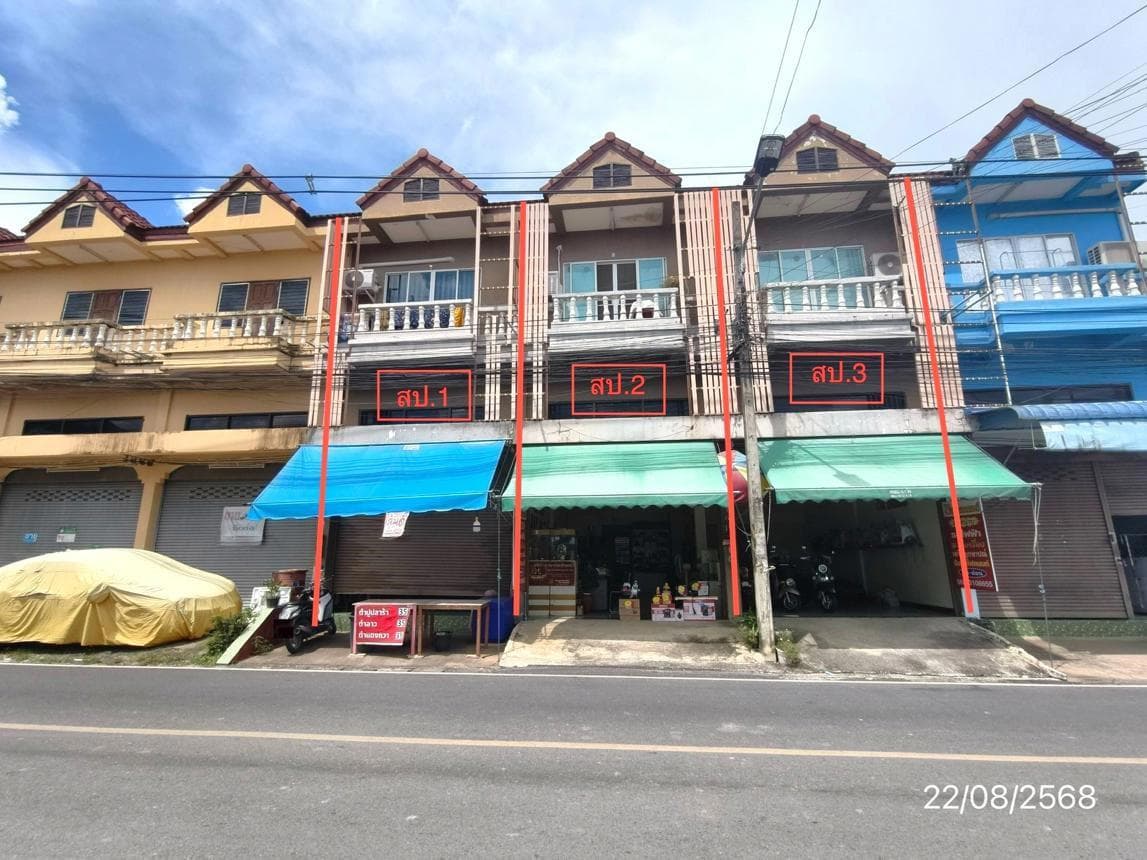 อาคารพาณิชย์ หางดง หางดง เชียงใหม่ พื้นที่ 45 ตร.ว. พื้นที่ใช้สอย 336 ตร.ม. 3 ห้องนอน 6 ห้องน้ำ