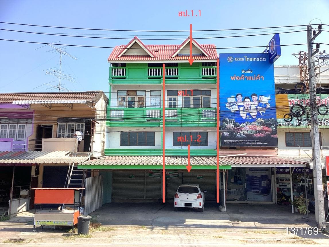 อาคารพาณิชย์ 1 ห้องนอน พื้นที่ 196 ตร.ม. ทำเลศักยภาพ ท่าเคย สวนผึ้ง ราชบุรี