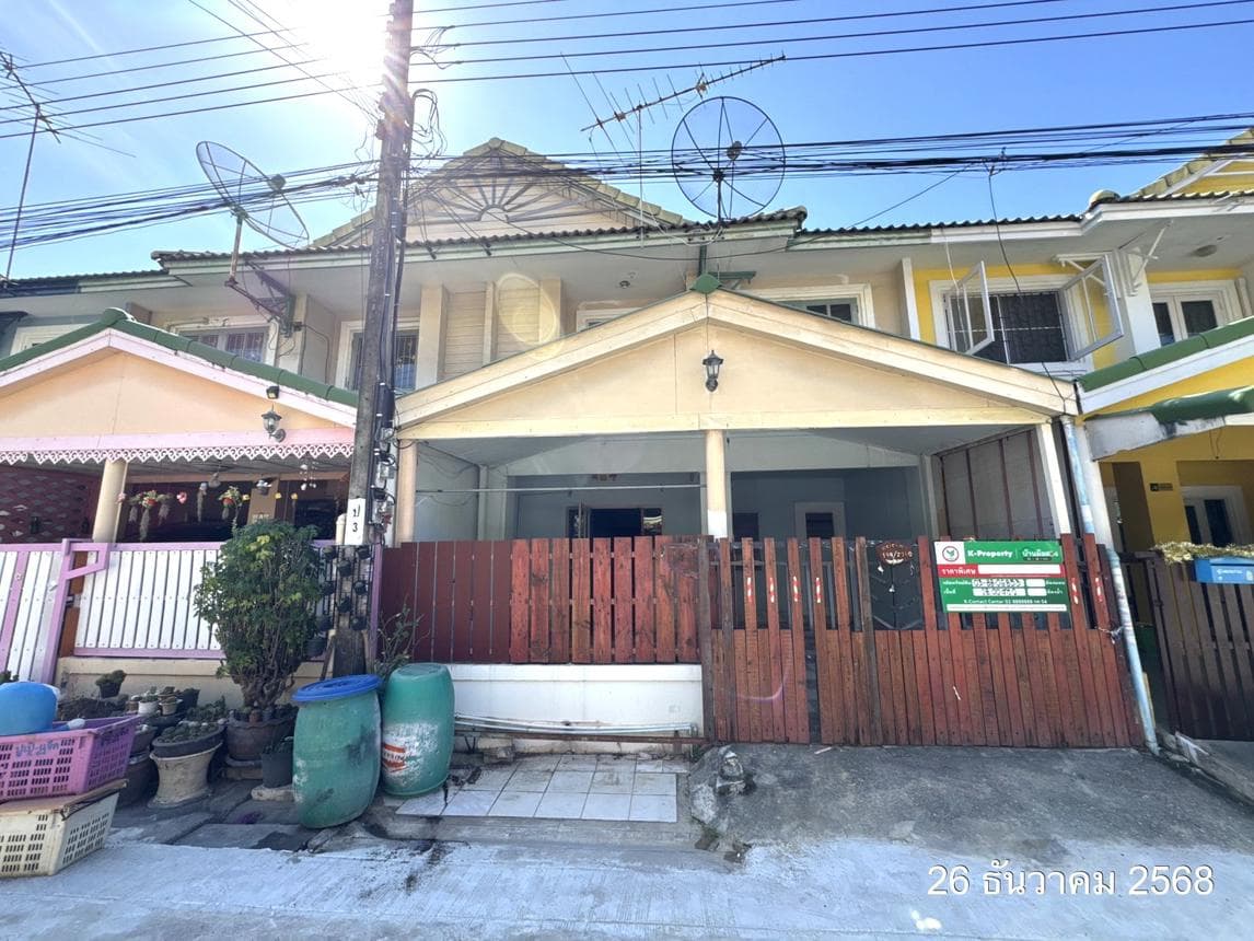 ทาวน์เฮ้าส์ บ้านพฤกษา 15 แพรกษาใหม่ สมุทรปราการ 3 ห้องนอน 114 ตร.ม. ทำเลดี ใกล้นิคมบางปู ราคาล้านต้นๆ