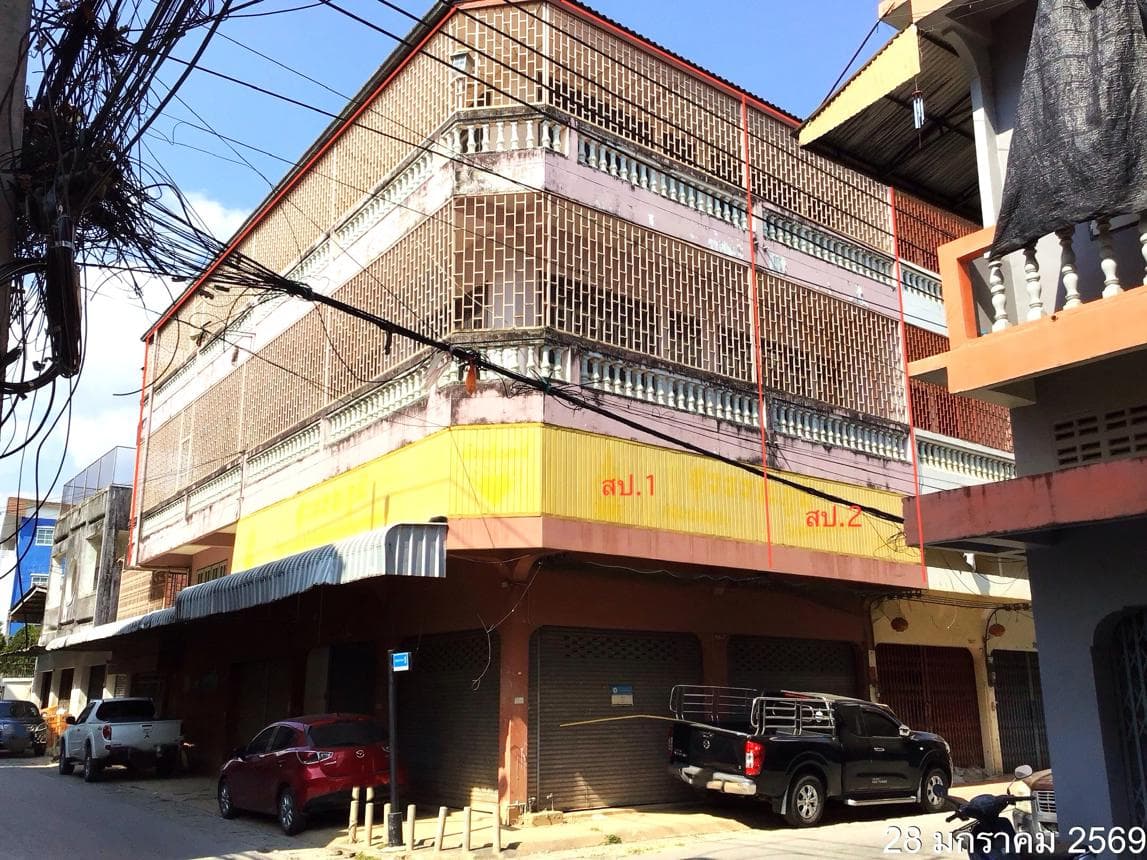 อาคารพาณิชย์ขนาดใหญ่ 604 ตร.ม. ทำเลทองการค้าชายแดน ใจกลางอำเภอแม่สาย เชียงราย