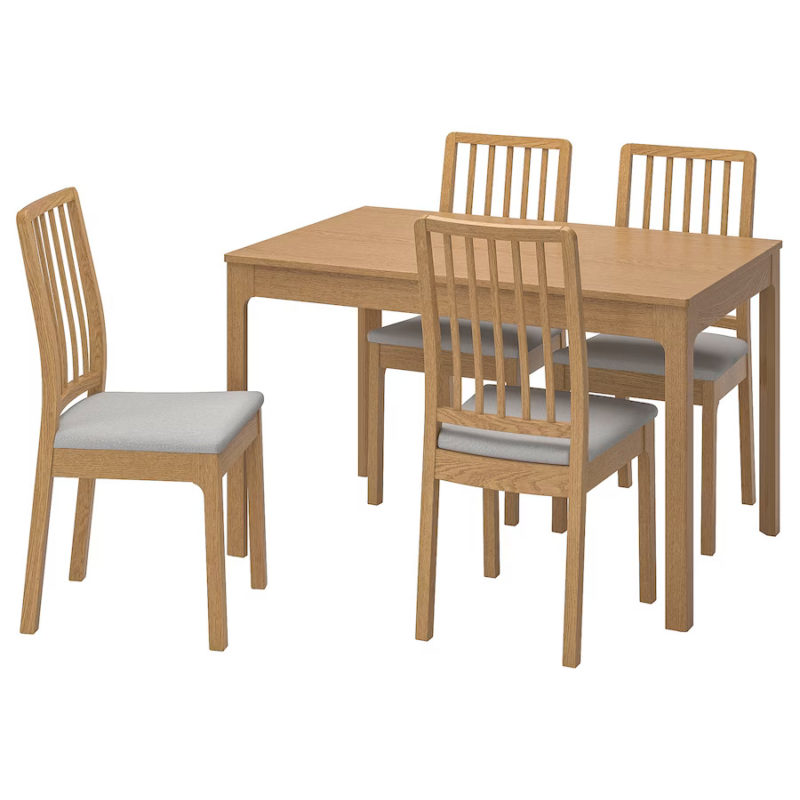 แบบบ้านญี่ปุ่นโต๊ะและเก้าอี้ 4 ตัว EKEDALEN