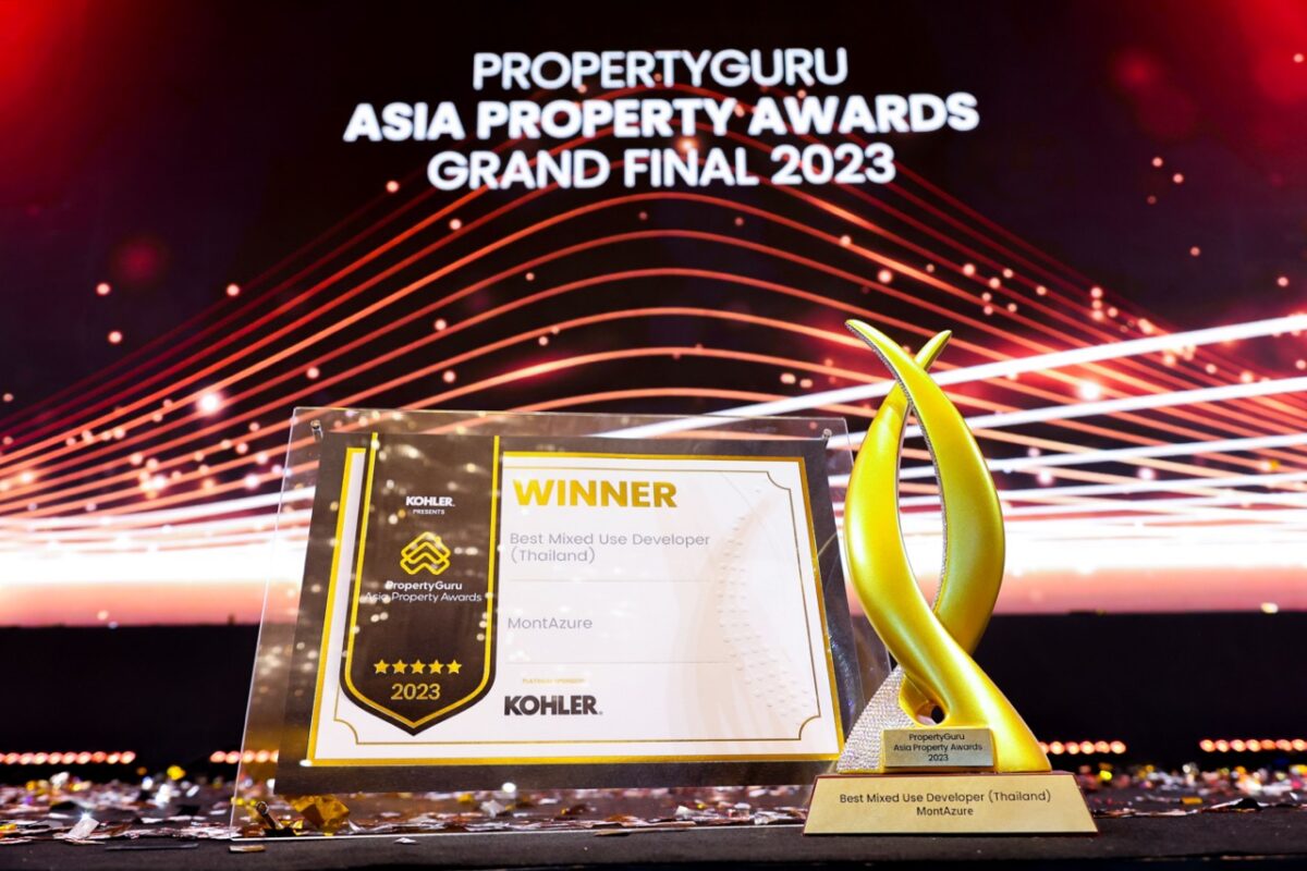 1 มอนท์เอซัวร์ สร้างชื่อเสียงระดับโลกคว้ารางวัล “Best Mix Used Developer” จากเวที PropertyGuru Asia Property Awards 2023 ใหญ่