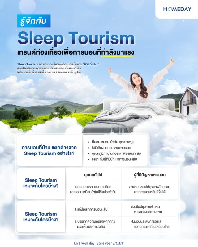 รู้จักกับ Sleep Tourism เทรนด์ท่องเที่ยวเพื่อการนอนที่กำลังมาแรง
