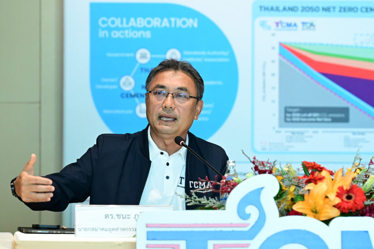 ดร.ชนะ ภูมี นายก Tcma ประกาศเร่งเครื่องเดินหน้าโรดแมปซีเมนต์ไทย เชื่อมโยง Green Funds ระดับโลกสู่ไทย ยกระดับการแข่งขัน บรรลุเป้าหมาย Net Zero ในปี 2050