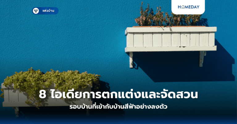 8 ไอเดียการตกแต่งและจัดสวนรอบบ้านที่เข้ากับบ้านสีฟ้าอย่างลงตัว คุณลองแล้วหรือยัง?