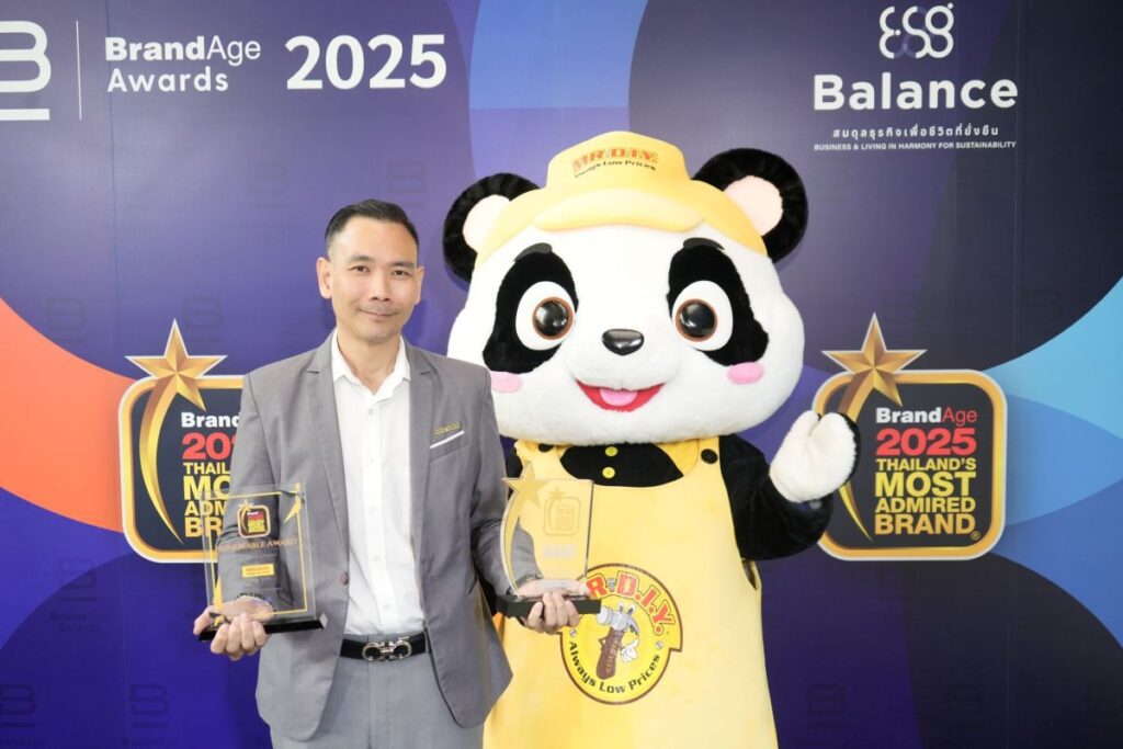 มิสเตอร์. ดี.ไอ.วาย. คว้า 2 รางวัล “2025 Thailand’s Most Admired Brand” ต่อเนื่องเป็นปีที่ 2