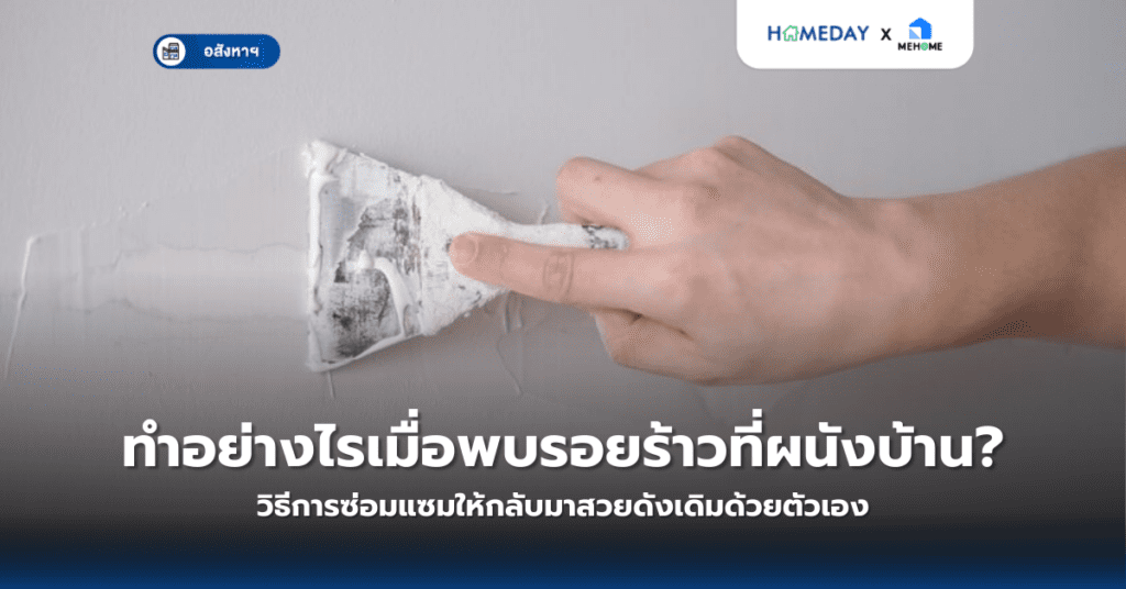 ทำอย่างไรเมื่อพบรอยร้าวที่ผนังบ้าน? วิธีการซ่อมแซมให้กลับมาสวยดังเดิมด้วยตัวเอง