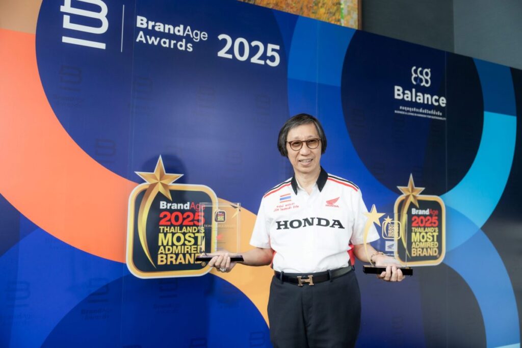 รถจักรยานยนต์ฮอนด้า ครองใจคนไทยต่อเนื่อง คว้ารางวัล Thailand’s Most Admired Brand 2025 เป็นปีที่ 20