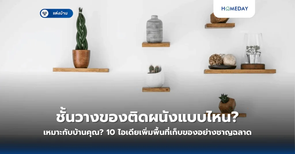 ชั้นวางของติดผนังแบบไหนเหมาะกับบ้านคุณ? 10 ไอเดียเพิ่มพื้นที่เก็บของอย่างชาญฉลาด