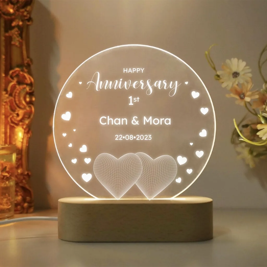 โคมไฟอะคริลิค Happylife Led Christmas Gift Collection