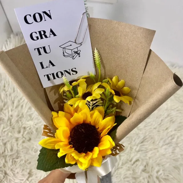 ดอกทานตะวันประดิษฐ์ ผ้าไหม