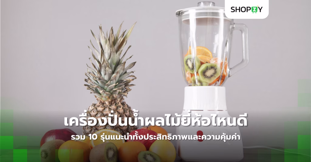 เครื่องปั่นน้ำผลไม้ยี่ห้อไหนดีที่สุด? รวม 10 รุ่นแนะนำทั้งประสิทธิภาพและความคุ้มค่า