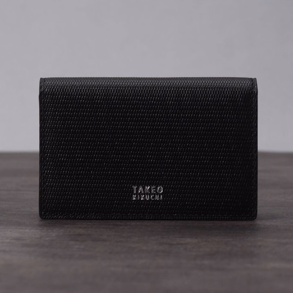กระเป๋าใส่บัตร Takeo Kikuchi Black Mesh Card Holder