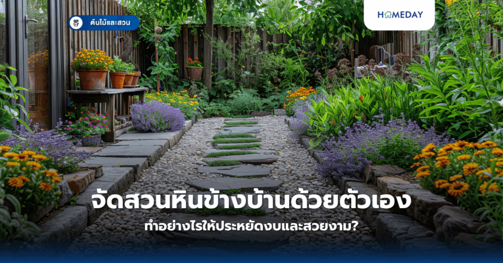 จัดสวนหินข้างบ้านด้วยตัวเองทำอย่างไรให้ประหยัดงบและสวยงาม?