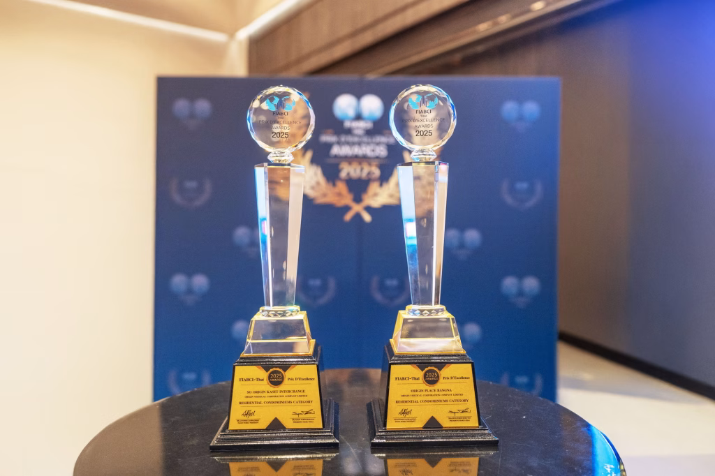 ออริจิ้น เวอร์ติเคิล คว้า 2 รางวัลใหญ่ จากเวทีอสังหาริมทรัพย์สากล “fiabci – Thai Prix D’ Excellence Awards 2025”