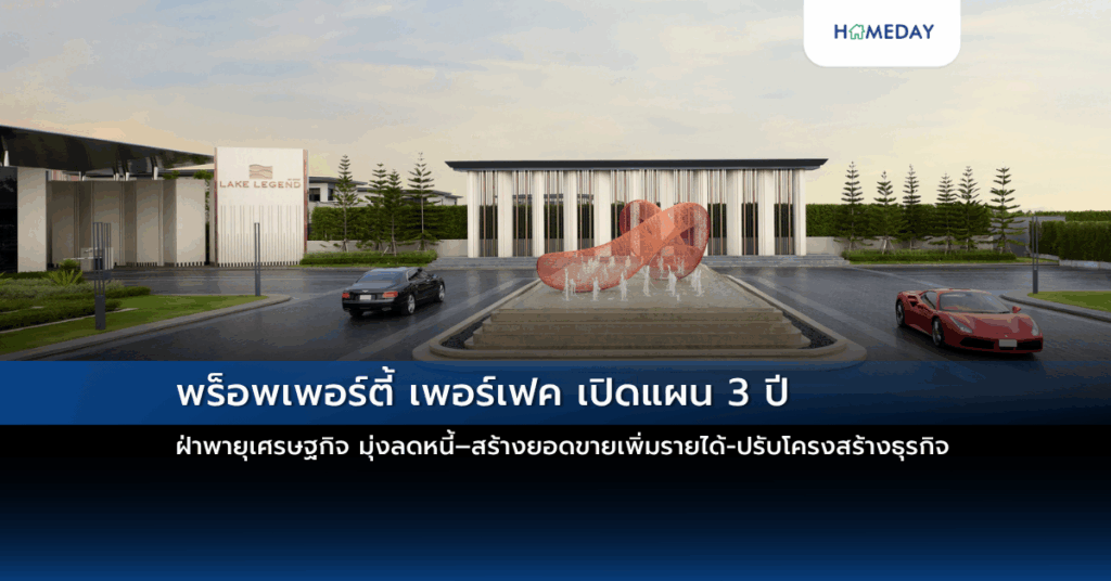 พร็อพเพอร์ตี้ เพอร์เฟค เปิดแผน 3 ปี ฝ่าพายุเศรษฐกิจ มุ่งลดหนี้–สร้างยอดขายเพิ่มรายได้ ปรับโครงสร้างธุรกิจ