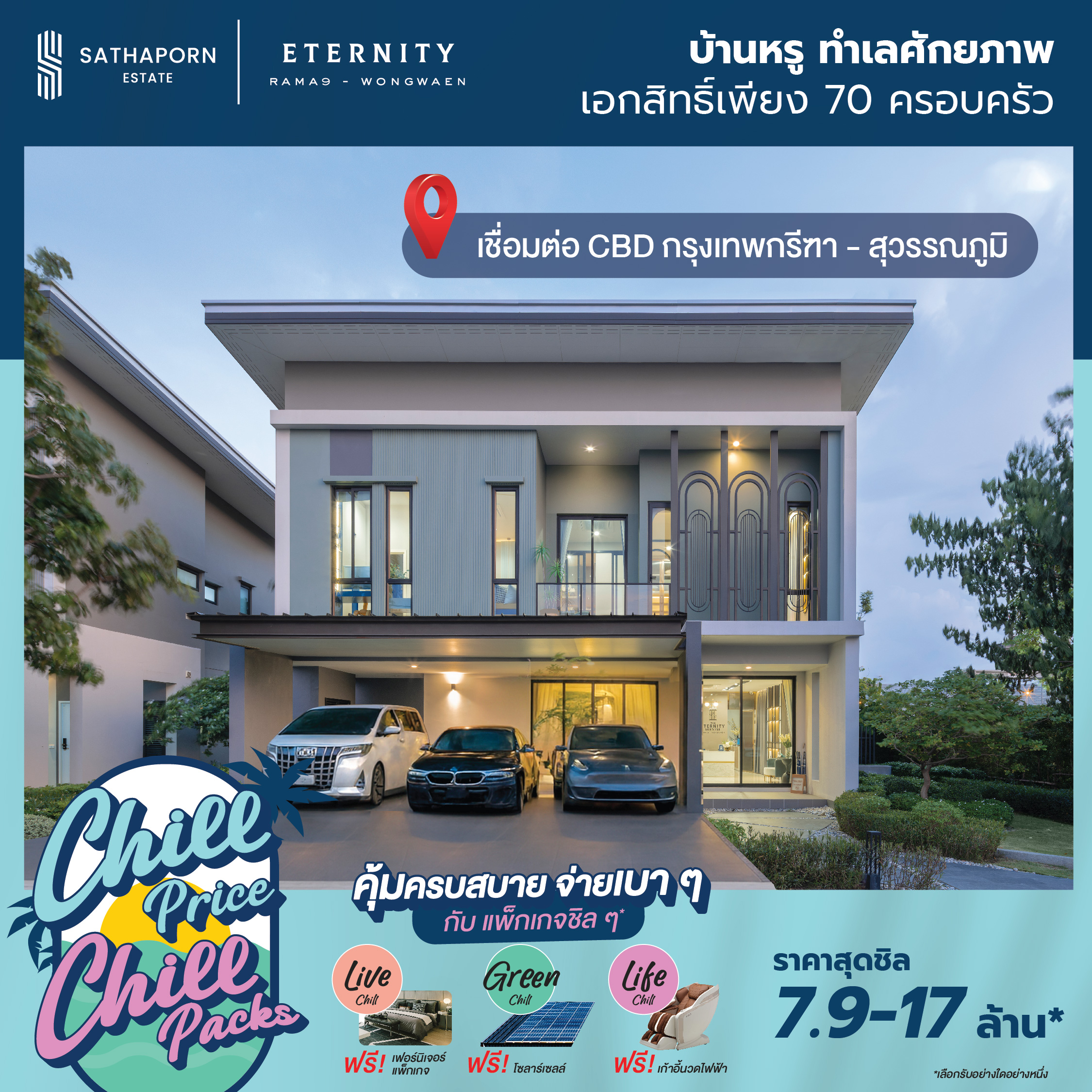 “สถาพร เอสเตท” ยกทัพ 7 โครงการคุณภาพ ร่วมงานมหกรรมบ้านและคอนโด ครั้งที่ 48 เปิดตัวแคมเปญ “chill Price Chill Packs” มอบดีลสุดชิลแห่งปี ตอบรับสัญญาณบวกตลาดอสังหาฯ