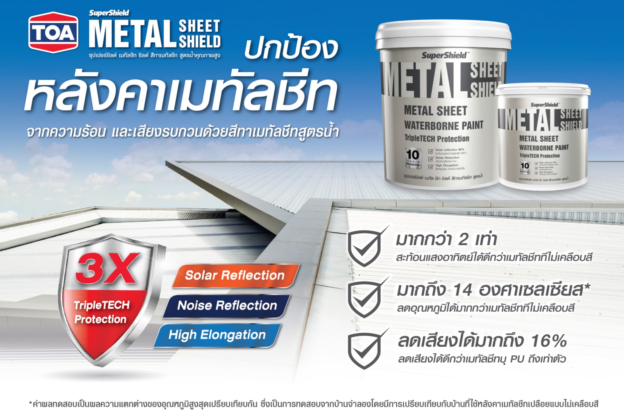 ‘สีทาหลังคา Supershield Metal Sheet Shield’ จาก Toa คว้ารางวัลใหญ่ ‘well Being Editor’s Choice’ ที่สุดแห่งการปกป้องหลังคาเมทัลชีท ‘ลดร้อน ลดเสียง กันซึม ทนนาน 10 ปี’ ตอกย้ำผู้นำนวัตกรรมรักษ์โลกตัวจริง