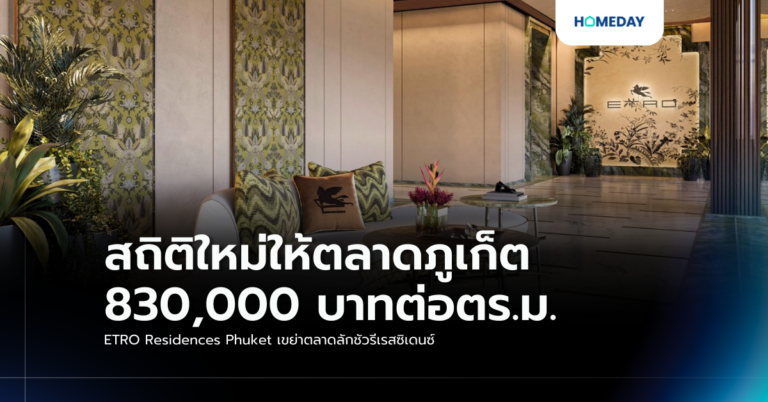 สถิติใหม่ให้ตลาดภูเก็ต 830,000 บาทต่อตร.ม. Etro Residences Phuket เขย่าตลาดลักชัวรีเรสซิเดนซ์