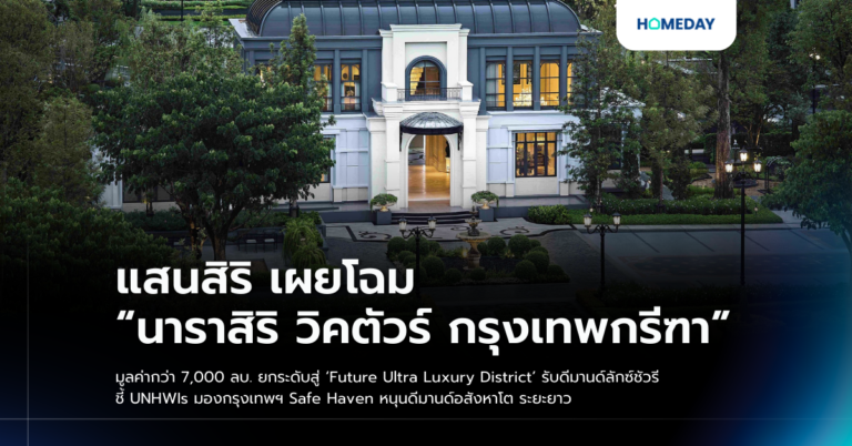 แสนสิริ เผยโฉม “นาราสิริ วิคตัวร์ กรุงเทพกรีฑา” มูลค่ากว่า 7,000 ลบ. ยกระดับสู่ ‘future Ultra Luxury District’ รับดีมานด์ลักซ์ชัวรี ชี้ Unhwis มองกรุงเทพฯ Safe Haven หนุนดีมานด์อสังหาโต ระยะยาว