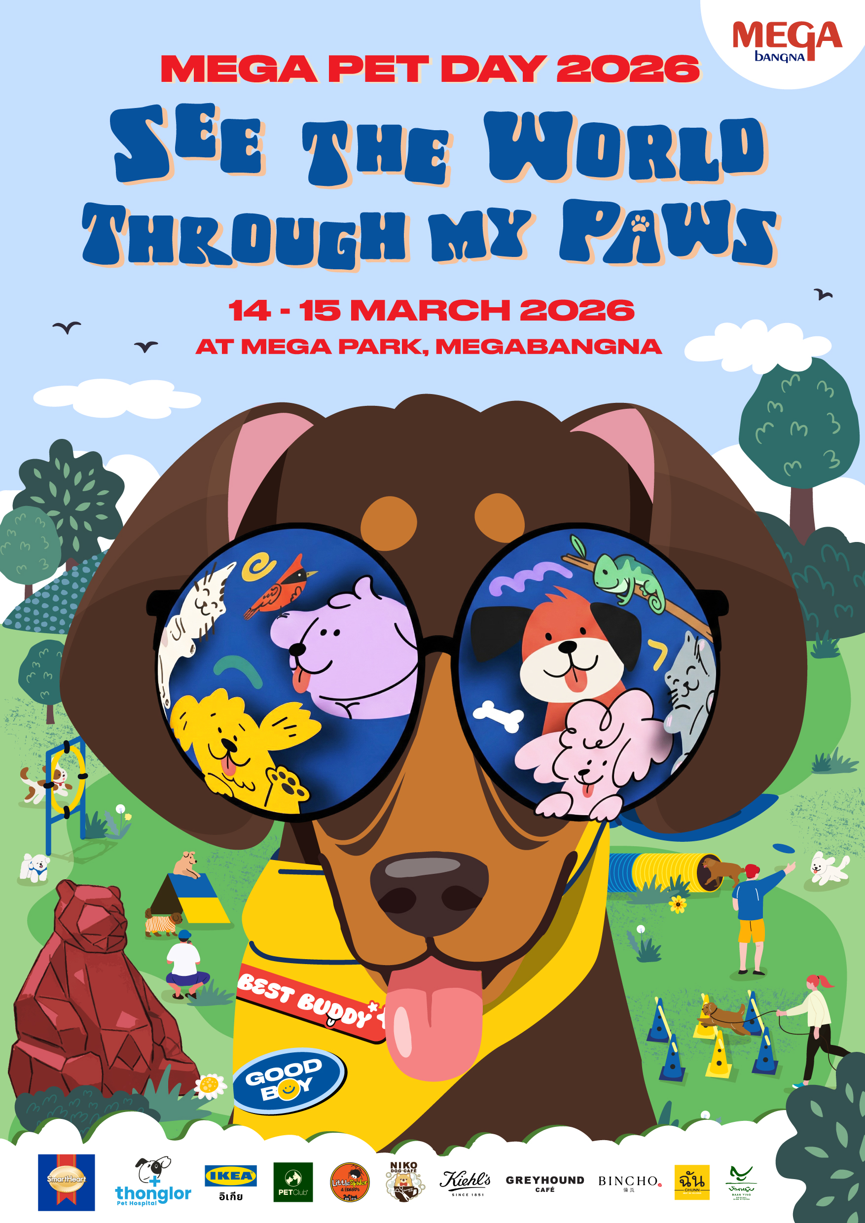 เมกาบางนา เดินหน้าสร้างคอมมูนิตี้คนรักสัตว์เลี้ยง ชวนเปิดโลกผ่านมุมมองของเพื่อนซี้สี่ขา ในงาน “mega Pet Day 2026 : See The World Through My Paws” วันที่ 14–15 มี.ค. 69 ณ เมกา พาร์ค เมกาบางนา