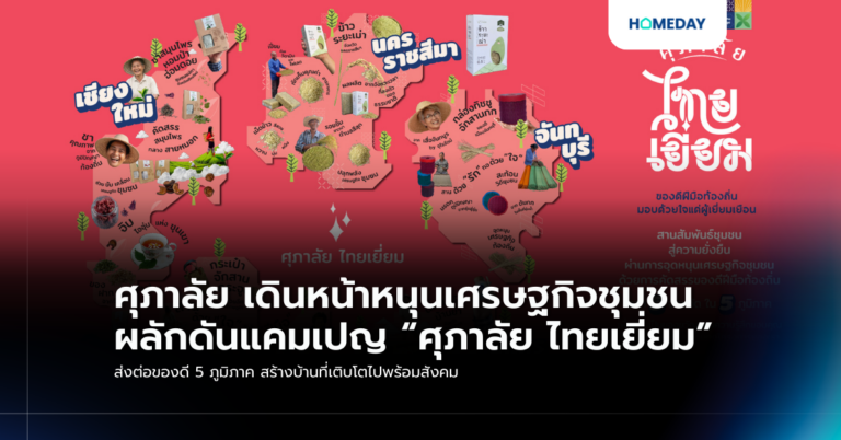 ศุภาลัย เดินหน้าหนุนเศรษฐกิจชุมชน ผลักดันแคมเปญ “ศุภาลัย ไทยเยี่ยม” ส่งต่อของดี 5 ภูมิภาค สร้างบ้านที่เติบโตไปพร้อมสังคม